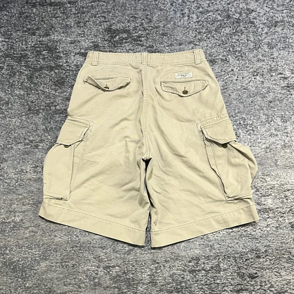 Polo Ralph Lauren Cargo Shorts Mens 31 Beige Utility Tactical Hiking Preppy